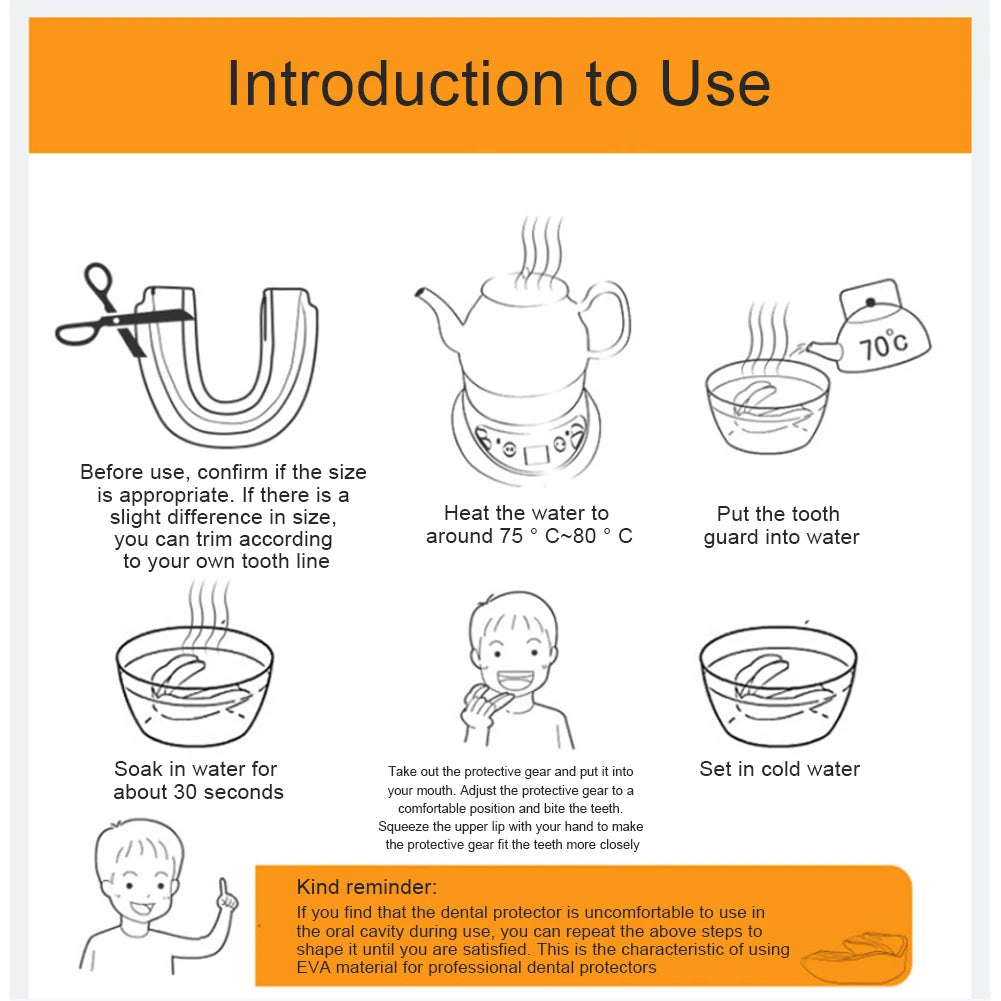 PrecisionFit™ Low-Profile Mouth Guard: Low-Profile Fully-Moldable EVA Sports Mouthguard