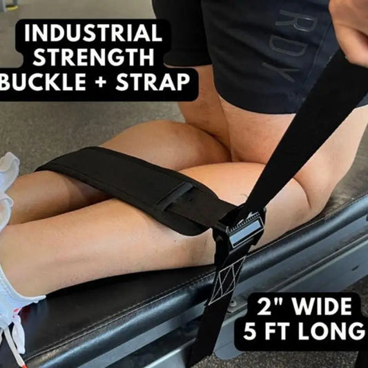 Stabilizer Strap - “exercise seatbelt” solution for leg extensions, nordic curls, and more