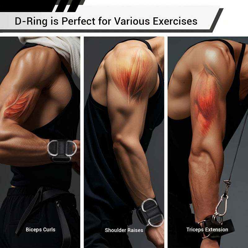 Pair of Wrist Cuff Straps with D-ring